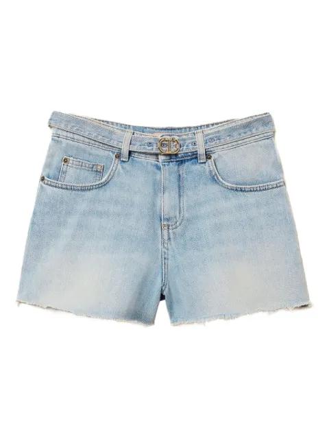 belted denim shorts by TWINSET