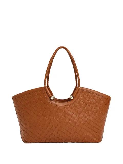 braided-handle tote bag by TWINSET