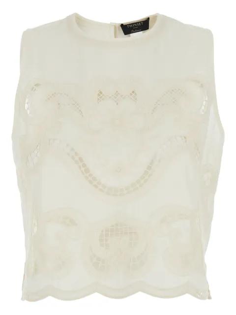 broderie-anglaise blouse by TWINSET