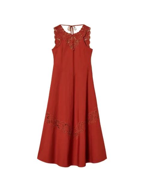 broderie-anglaise long dress by TWINSET