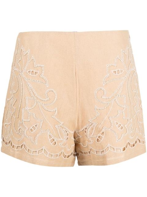 broderie-anglaise mini shorts by TWINSET