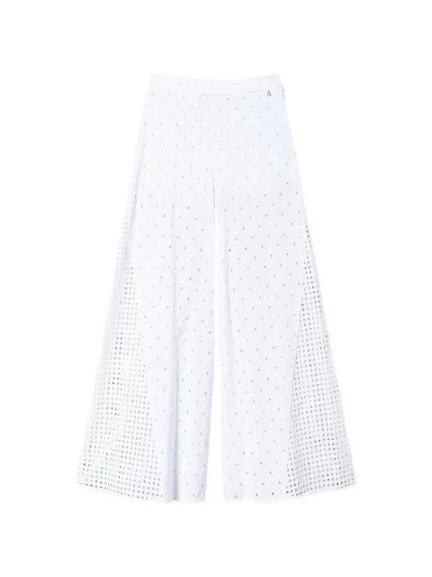 broderie palazzo trousers by TWINSET