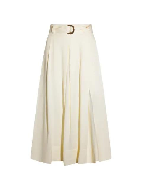buckle-belt pleated midi skirt by TWINSET
