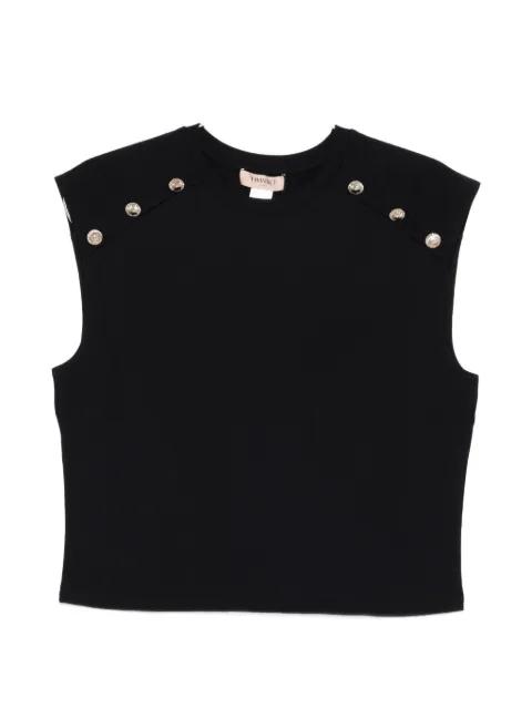 button-embellishment top by TWINSET