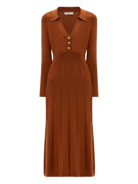 button ribbed midi dress by TWINSET