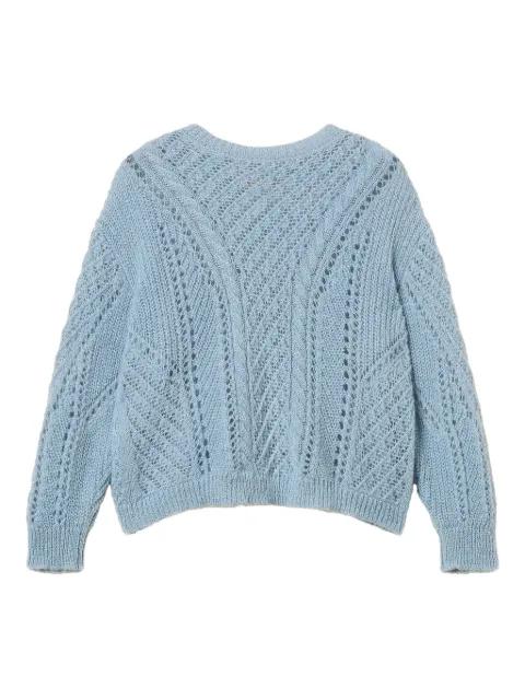 cable-knit open-work sweater by TWINSET