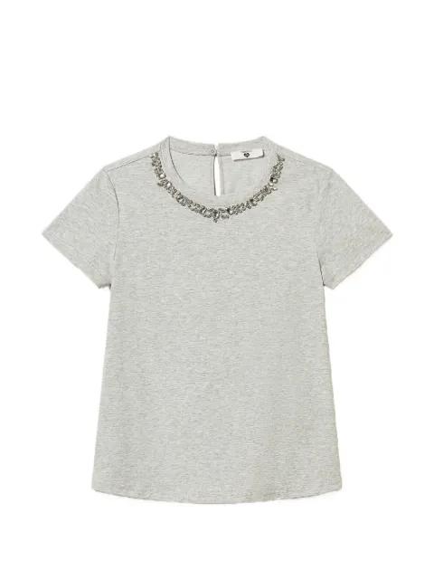 cabochon-embellished T-shirt by TWINSET