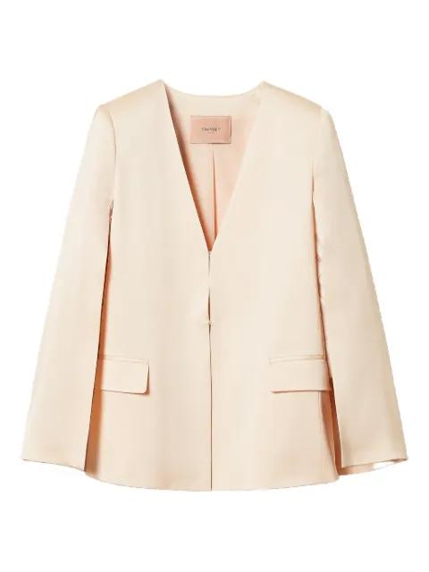 cape-detail satin blazer by TWINSET