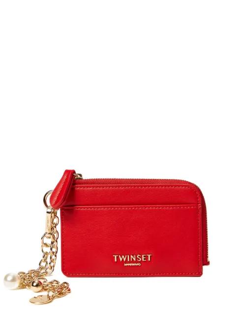 chain-strap charm card holder by TWINSET