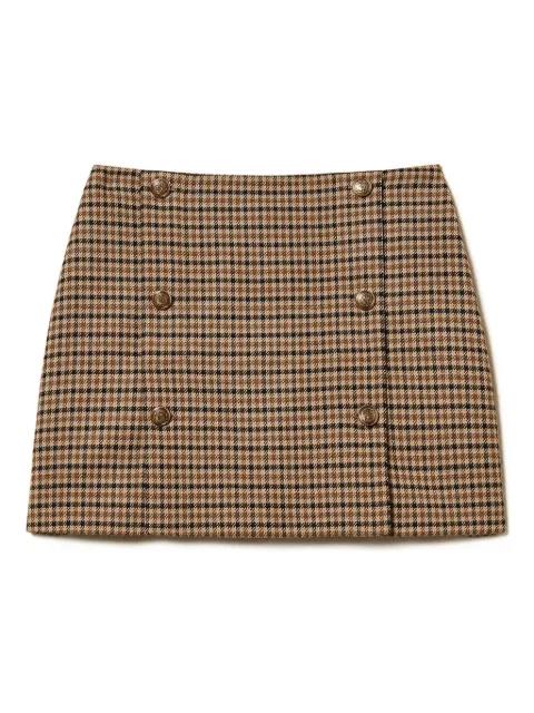 checked buttoned mini skirt by TWINSET