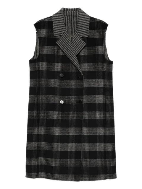 checked double-breasted waistcoat by TWINSET