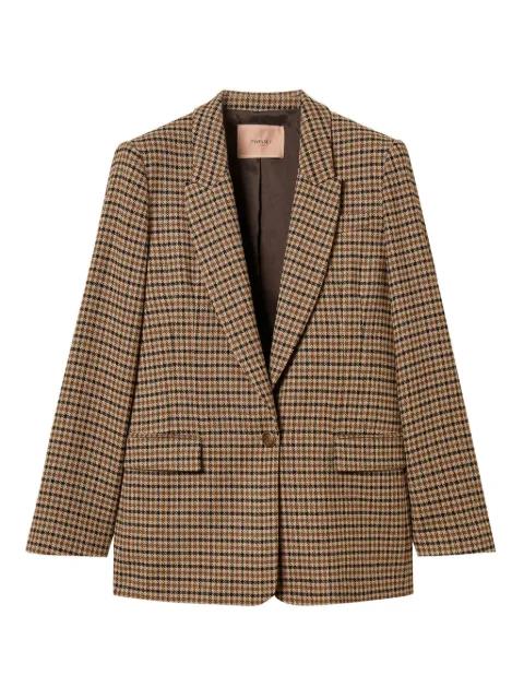 checked-print single-breasted blazer by TWINSET
