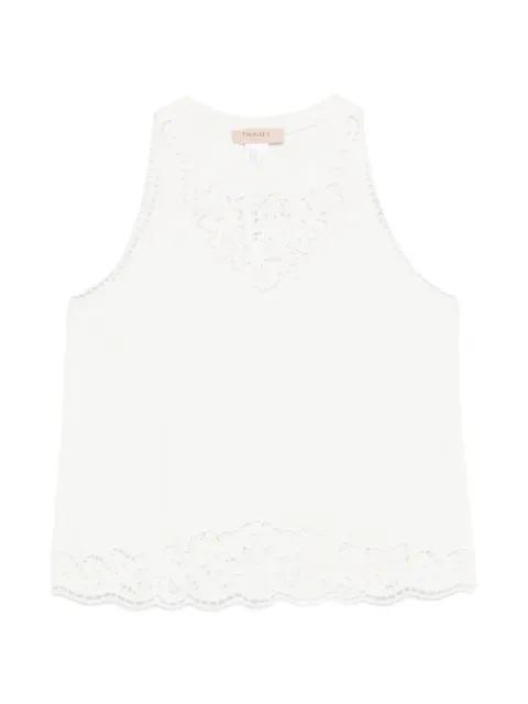 cotton lace blouse by TWINSET