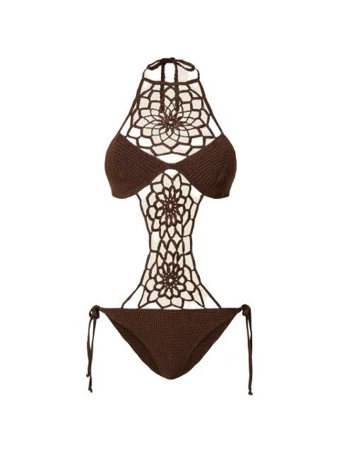 crochet-knit swimsuit by TWINSET