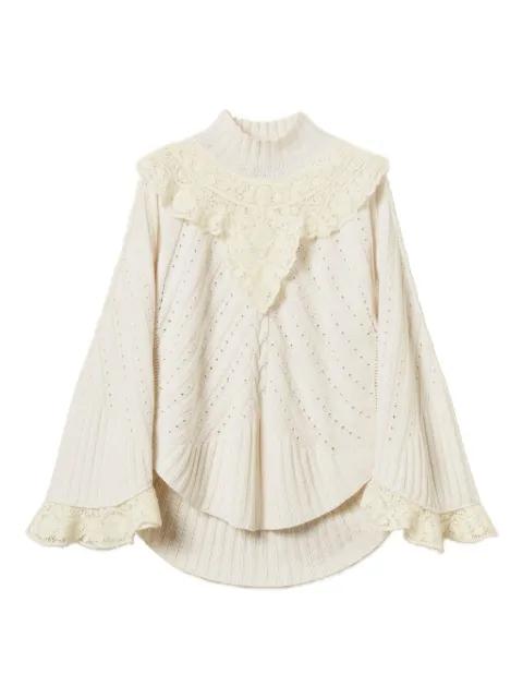 crochet-panel jumper by TWINSET