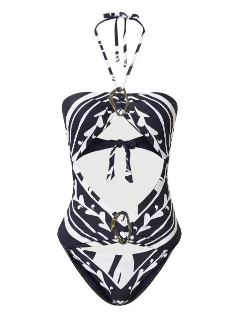cut-out halterneck swimsuit by TWINSET