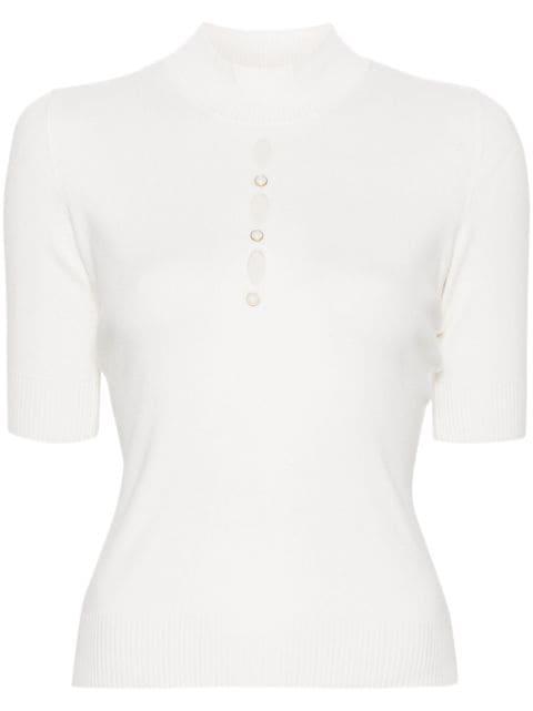 cut-out stud-detail sweater by TWINSET