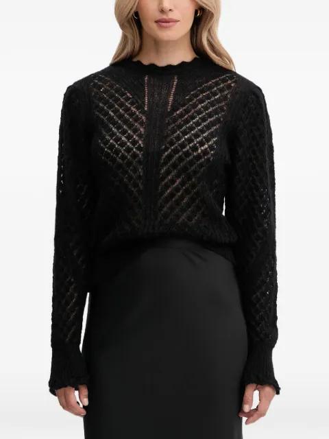 diamond-knit crew-neck sweater by TWINSET