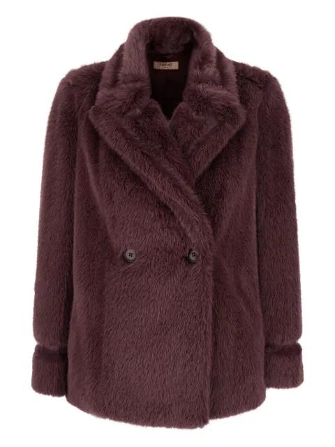 double-breasted faux-fur jacket by TWINSET