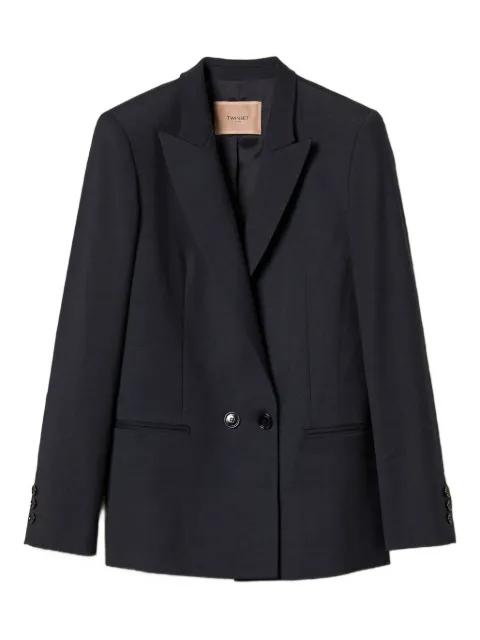double-breasted wool-blend blazer by TWINSET