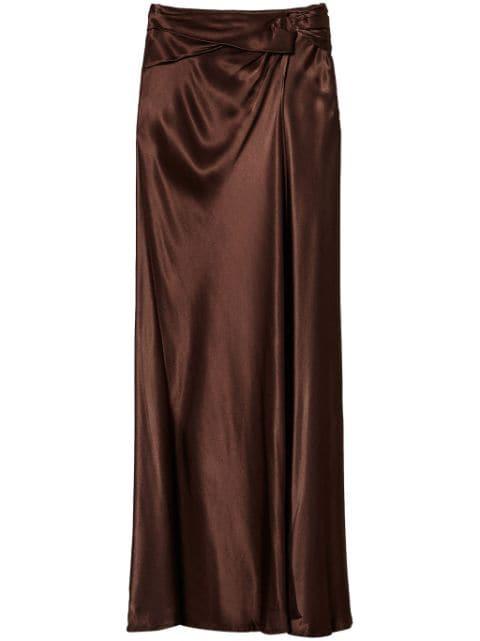 draped satin skirt by TWINSET