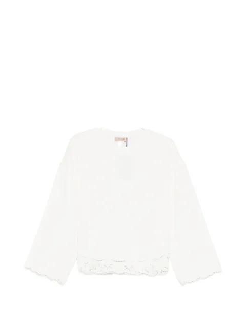eembroidered-detail sweatshirt by TWINSET