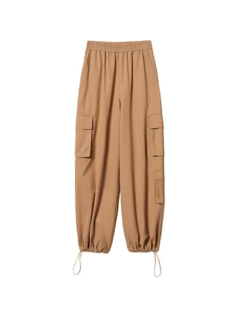 elasticated-waistband cargo pants by TWINSET