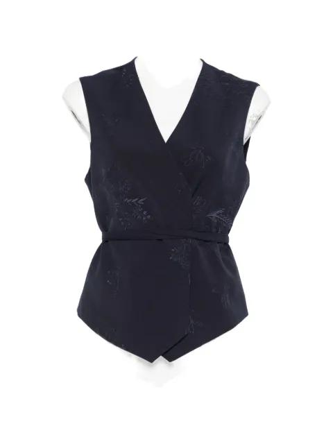 embroidered-floral waistcoat by TWINSET