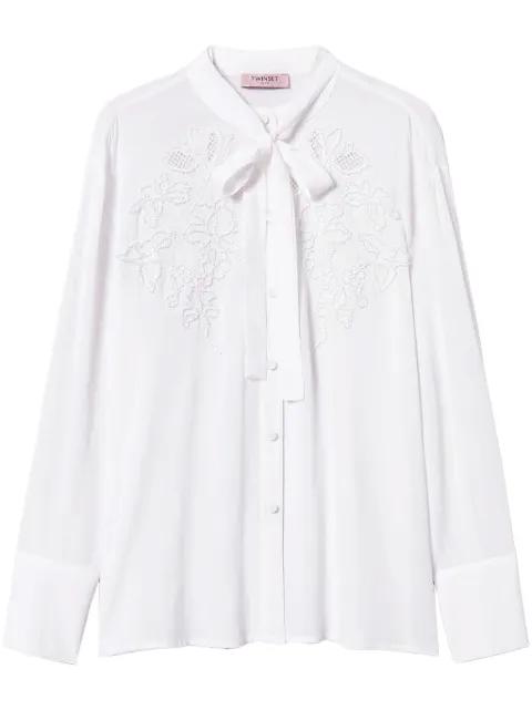 embroidered georgette blouse by TWINSET
