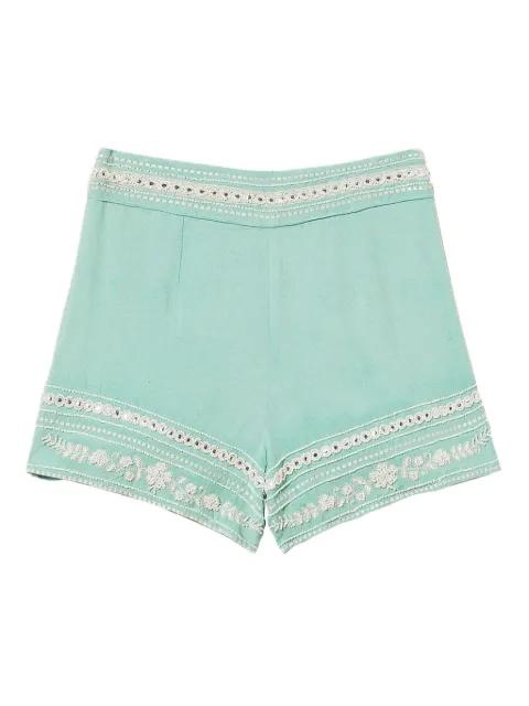 embroidered high-waisted shorts by TWINSET