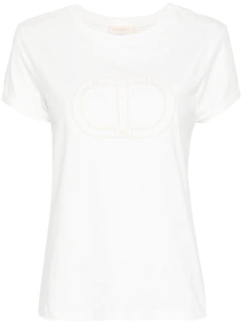 embroidered-logo cotton T-shirt by TWINSET