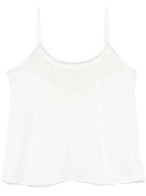 embroidered satin top by TWINSET