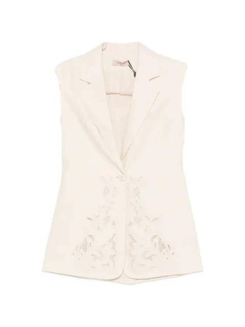 embroidered sleeveless waistcoat by TWINSET