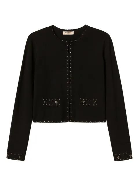eyelet-embellished fitted jacket by TWINSET