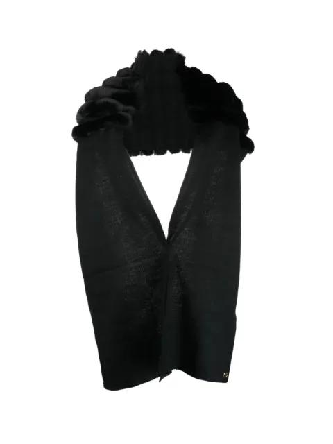 faux-fur trim scarf by TWINSET