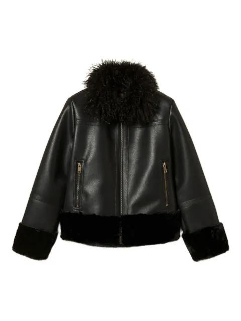 faux-leather coat by TWINSET
