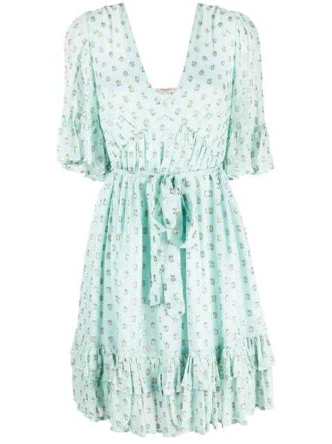 fil-coupé jacquard mini dress by TWINSET