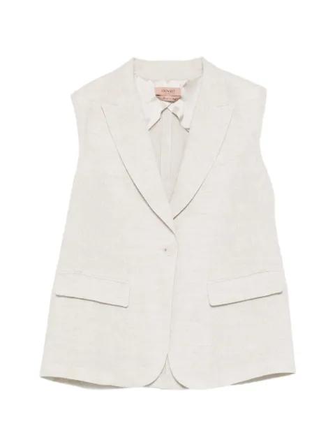 flap-pocket single-breasted gilet by TWINSET