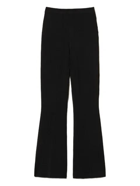 flared knitted trousers by TWINSET