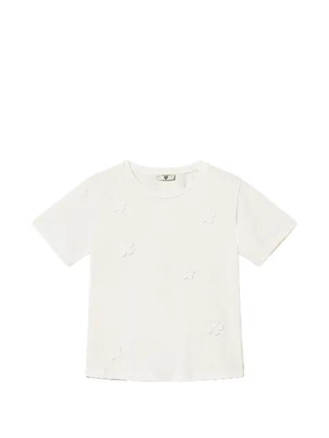 floral-appliqué T-shirt by TWINSET