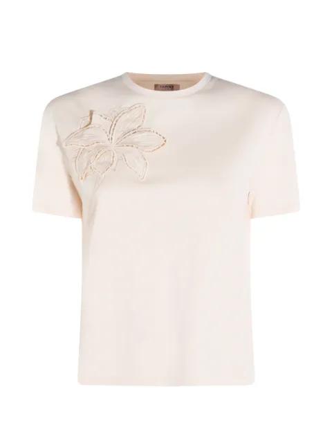 floral appliqué T-shirt by TWINSET