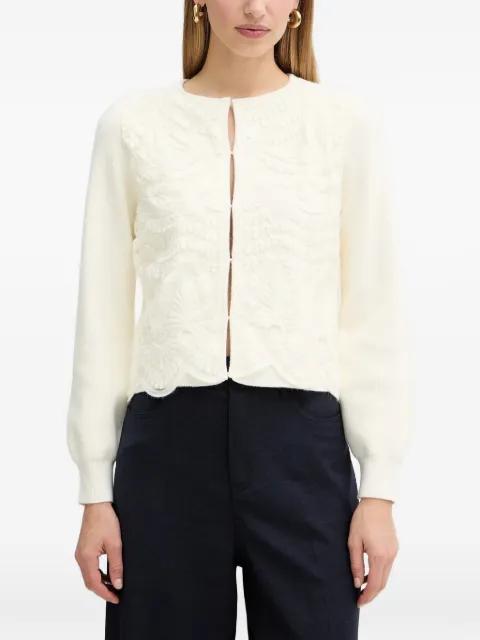 floral-appliqué cardigan by TWINSET