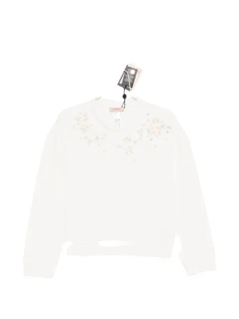 floral-appliqué sweater by TWINSET