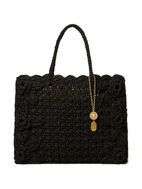 floral-appliqué tote bag by TWINSET