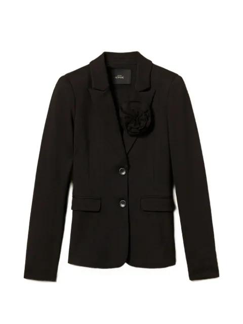floral-brooch blazer by TWINSET