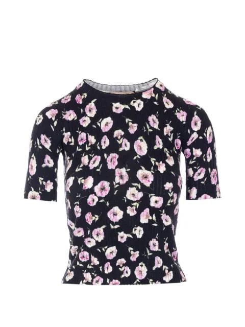 floral crew-neck T-shirt by TWINSET