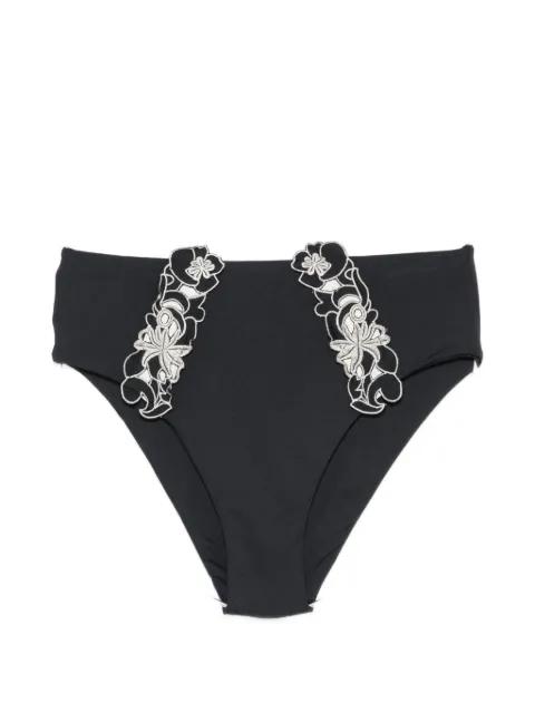 floral-embroidered bikini bottoms by TWINSET