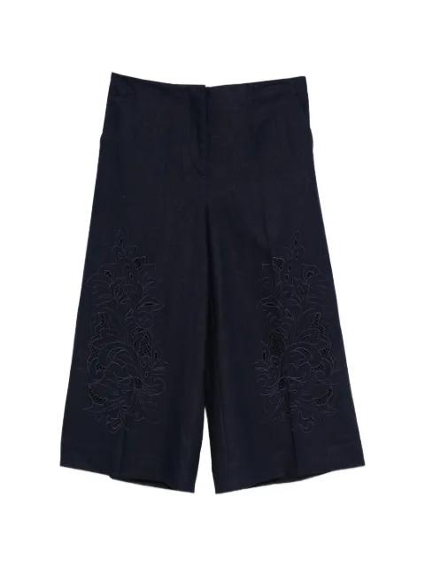 floral-embroidered shorts by TWINSET