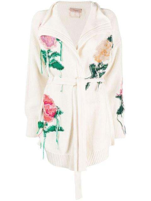 floral intarsia-knit cardigan by TWINSET