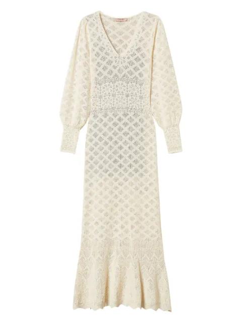 floral knitted maxi dress by TWINSET